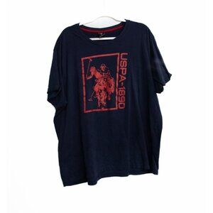 US Polo Assn Mens Navy Blue Cotton T-Shirt USPA-1890 Short Sleeve Round Neck 2XL